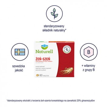 NATURELL Żeń-szeń, 60 tabletek