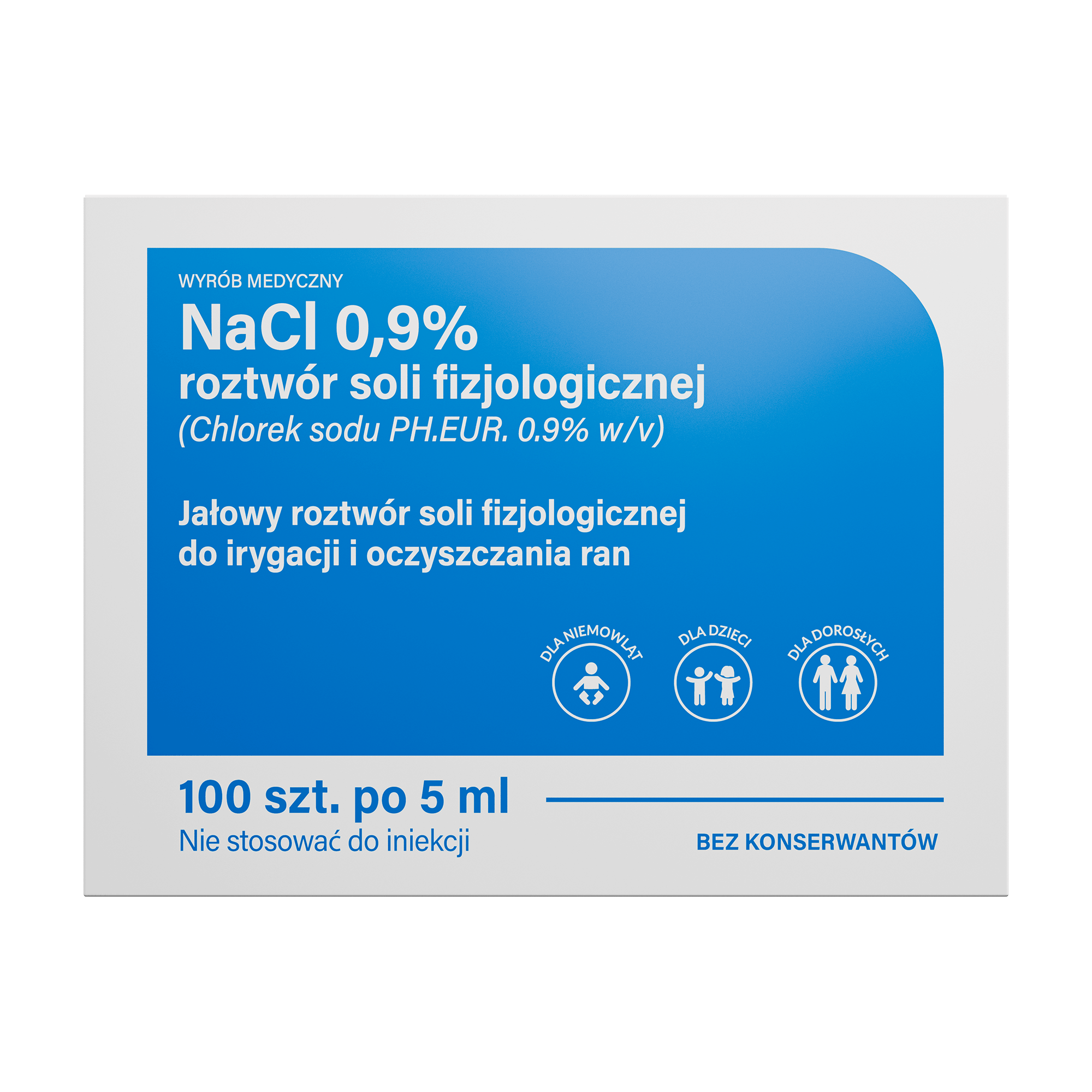 Tolife NaCl 0,9% roztwór soli fizjologicznej do irygacji i oczyszczania ran, 100 x 5 ml zdjęcie