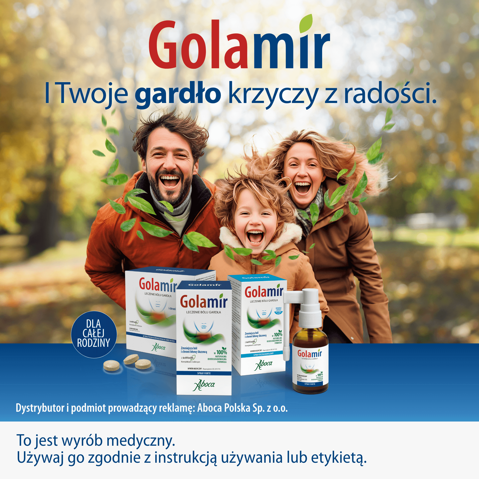 Aboca Golamir 2ACT zmniejsza ból i chroni gardło 20 tabletek do ssania