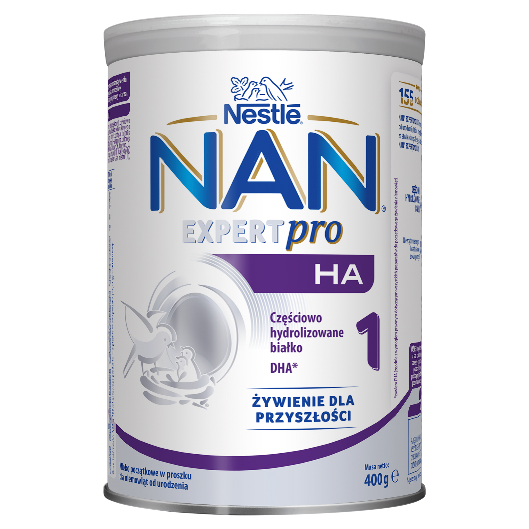 Nestle NAN Expertpro HA 1, hypoalergiczne mleko początkowe dla niemowląt od urodzenia, 400 g zdjęcie