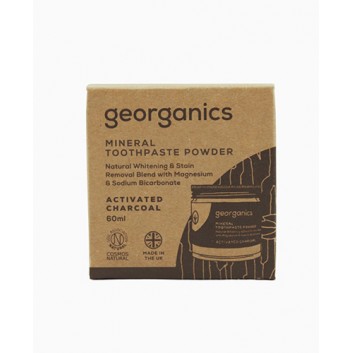 Georganics, Proszek do czyszczenia zębów, Activated Charcoal, 60 ml