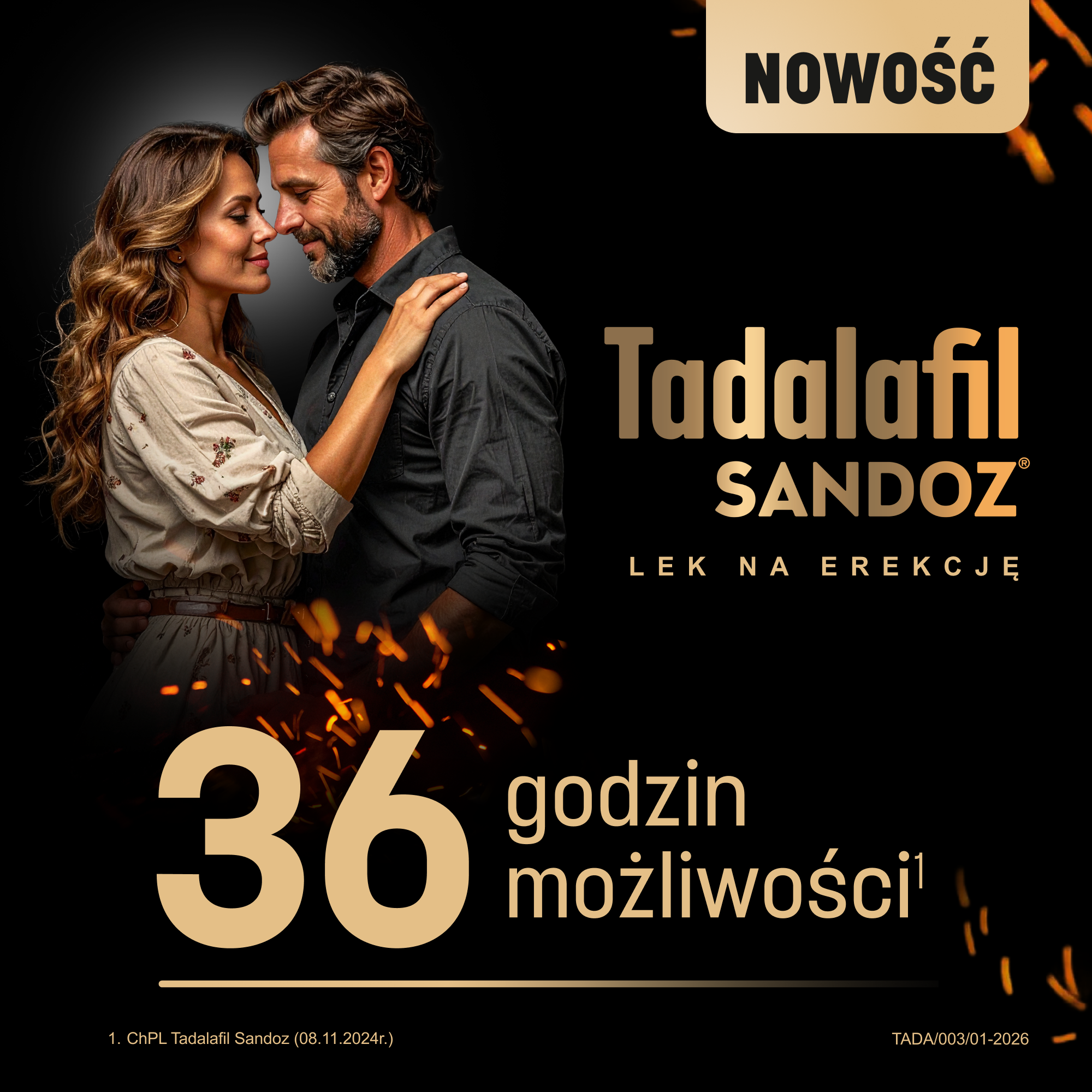 Tadalafil Sandoz, 10 mg, tabletki, 2 sztuki