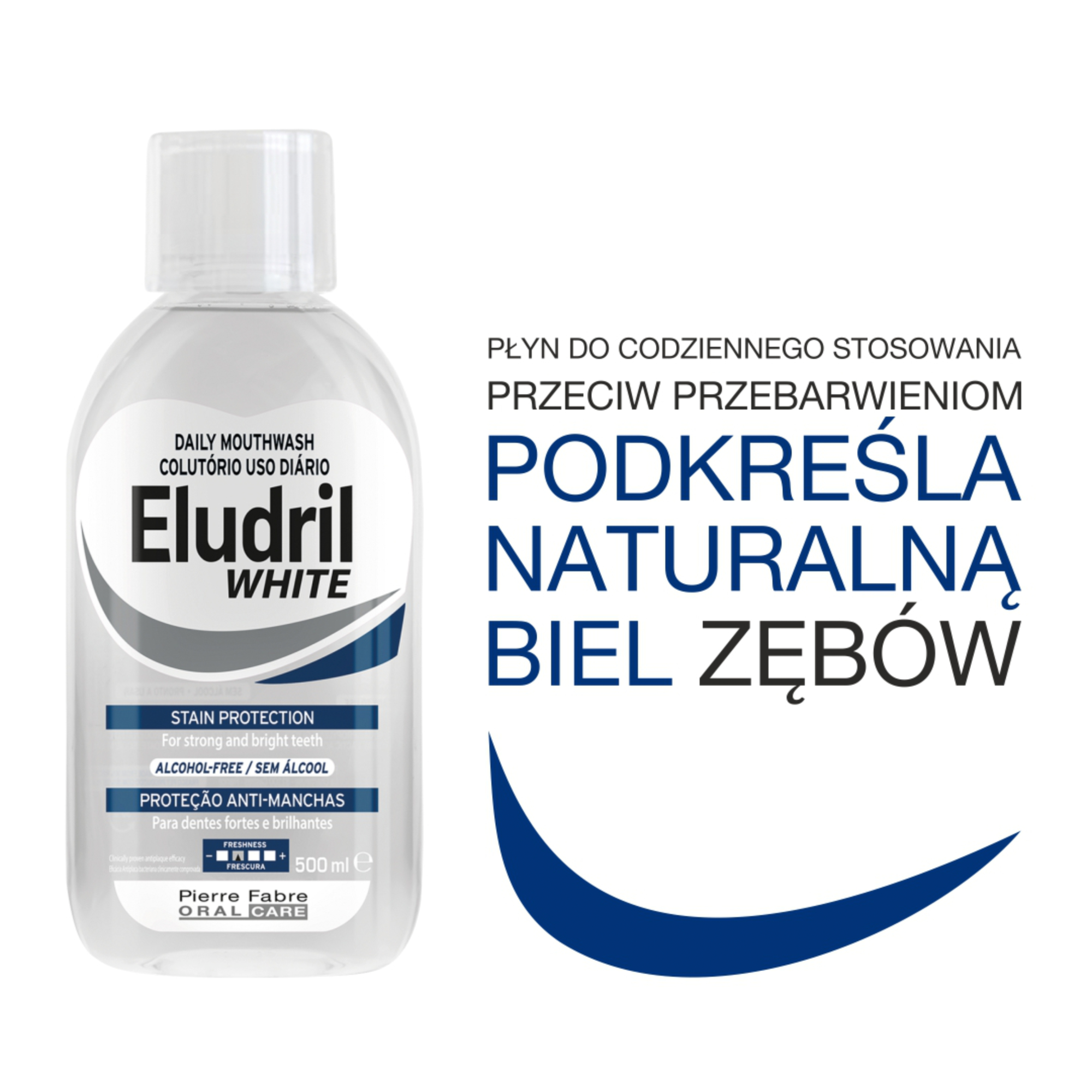 Eludril White, Płyn do płukania jamy ustnej, 500 ml
