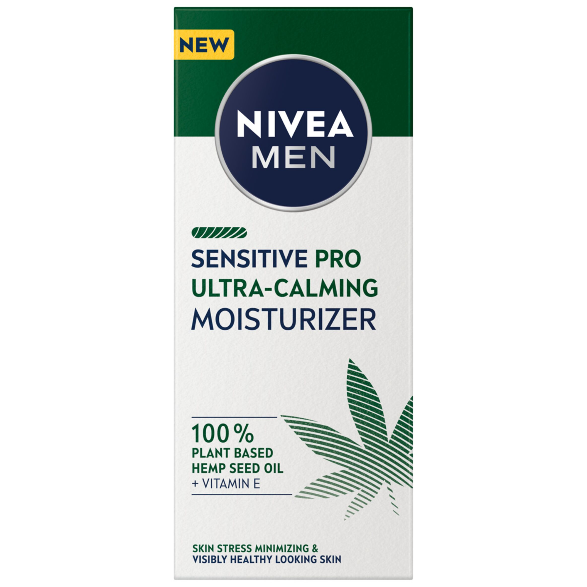 Nivea Men Sensitive Pro Ultra-Calming Krem nawilżający 24 h z 100% organicznym olejem z nasion konopnych i witaminą E, 75 ml  zdjęcie