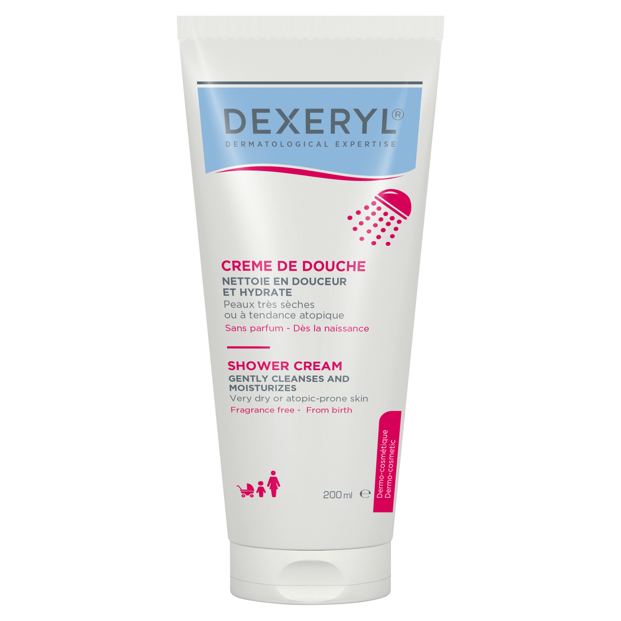 Dexeryl Shower Krem myjący pod prysznic - 200 ml Do mycia skóry atopowej - cena, opinie, właściwości zdjęcie