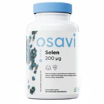 Selen 200 mcg, 180 vegan kaps., cena, opinie, wskazania