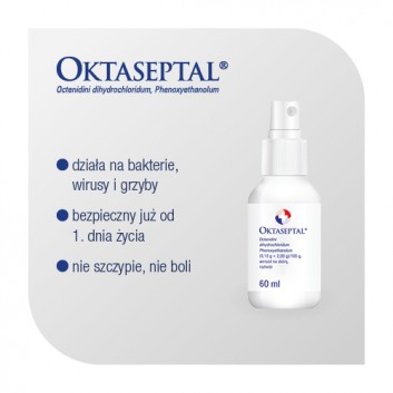 Oktaseptal, (0,10 g+2,00 g)/100 g, aerozol na skórę, 60 ml