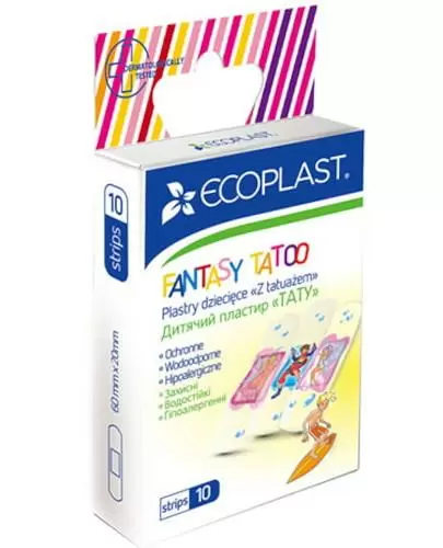 EcoPlast Fantasy Tatoo plastry dziecięce z tatuażem 10 sztuk zdjęcie