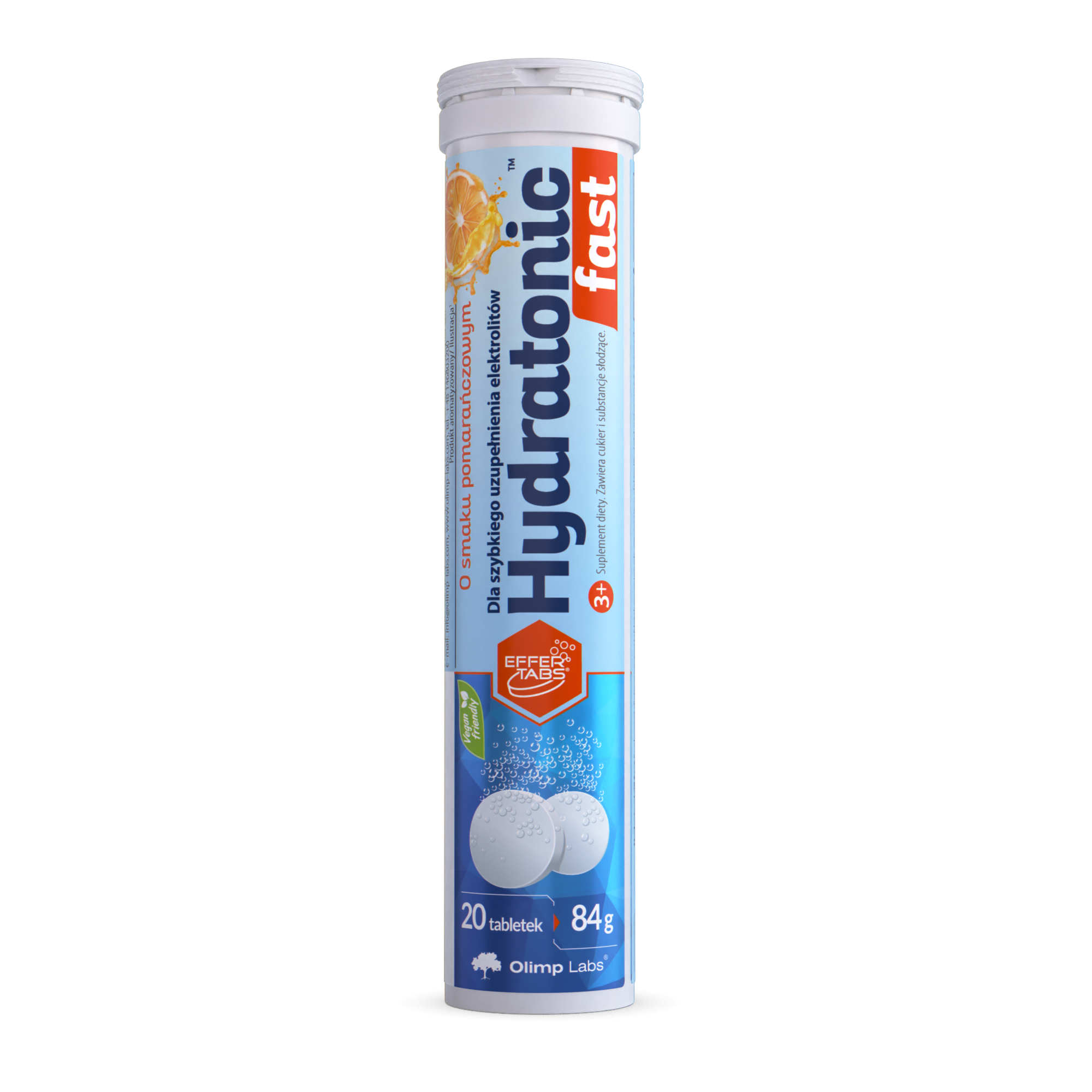 OLIMP, HYDRATONIC FAST O smaku pomarańczowym, 20 tabletek musujących zdjęcie