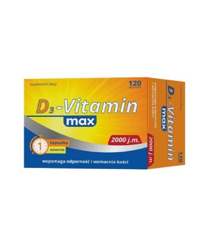 D3-Vitamin max 2000 j.m. 120 kapsułek zdjęcie