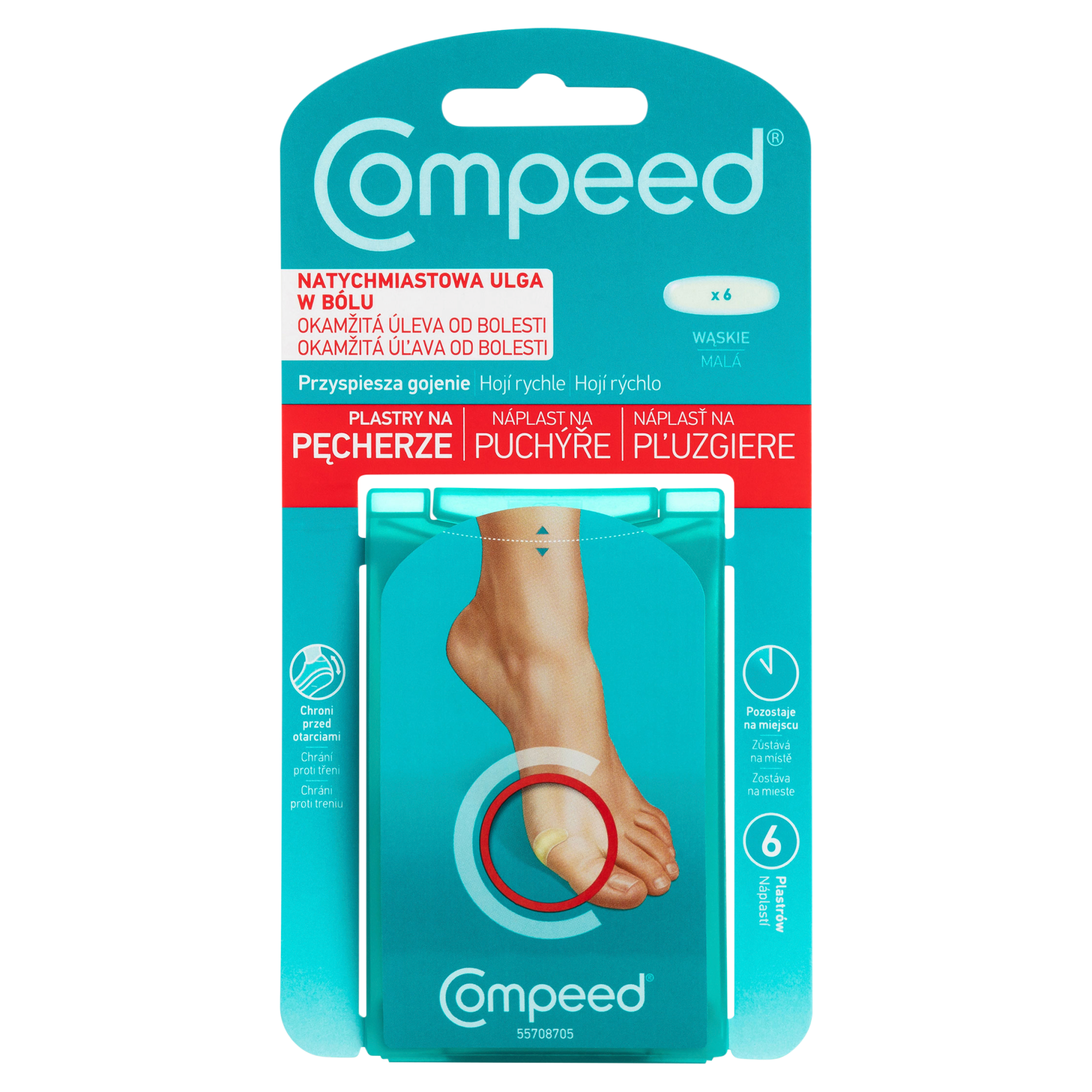 COMPEED Plastry na pęcherze wąskie - 6 szt. - cena, opinie, stosowanie  zdjęcie
