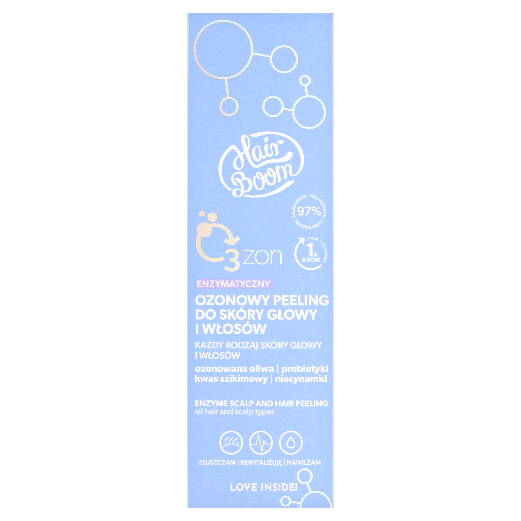 Hairboom O3zon Enzymatyczny ozonowy peeling do skóry głowy i włosów, 100 ml zdjęcie