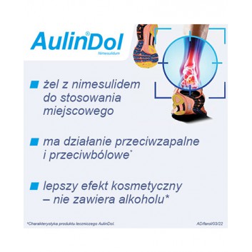 Aulindol Żel 30 mg/g - 50 g - cena, opinie, skład
