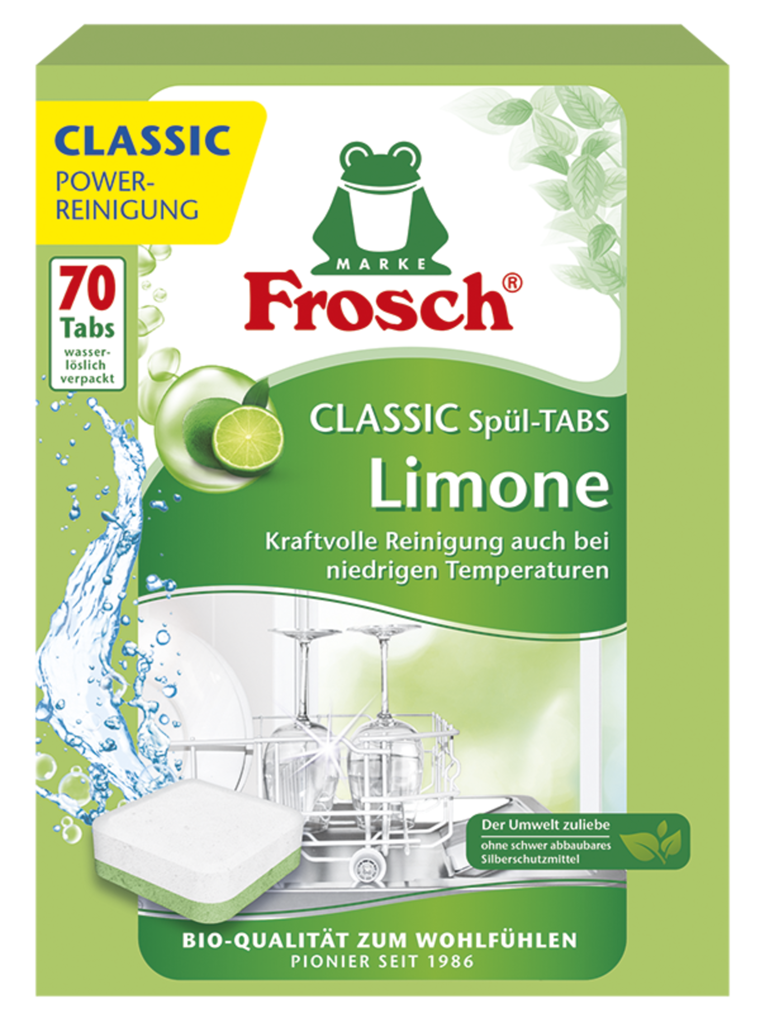 Frosch Limonkowe tabletki do zmywarek Classic, 70 sztuk zdjęcie