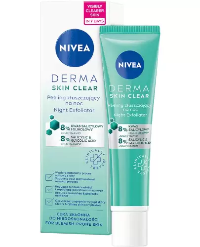 Nivea Derma Skin Clear peeling złuszczający na noc, 40 ml zdjęcie