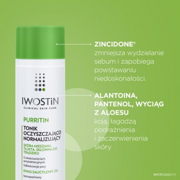 Iwostin Purritin Tonik oczyszczająco normalizujący, 200 ml, cena, opinie, właściwości 