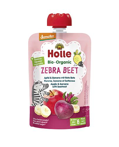 Holle Mus owocowy Buraczana zebra jabłko, banan z burakiem - 100 g - cena, opinie, właściwości zdjęcie