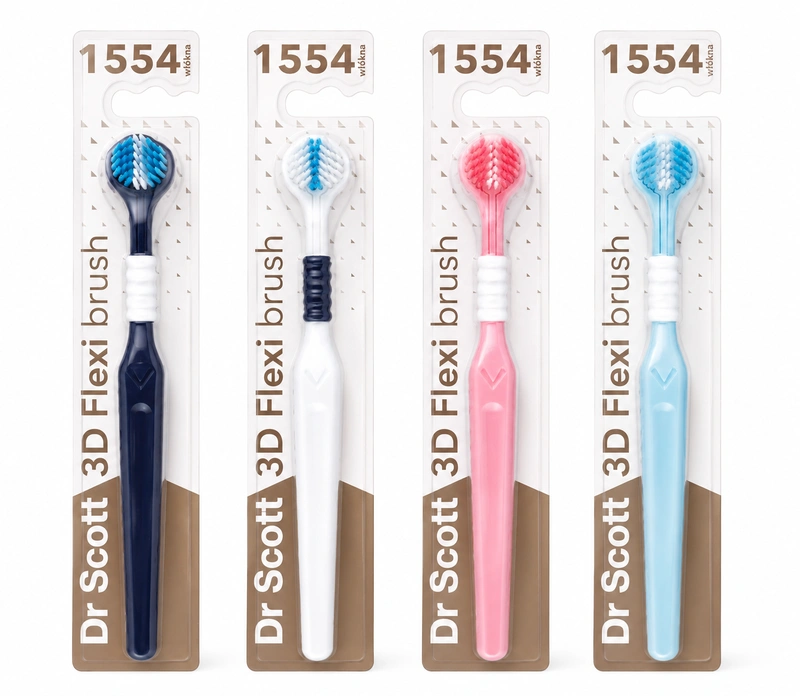 Dr Scott Szczoteczka do zębów 3D Flexi brush, 1 sztuka zdjęcie