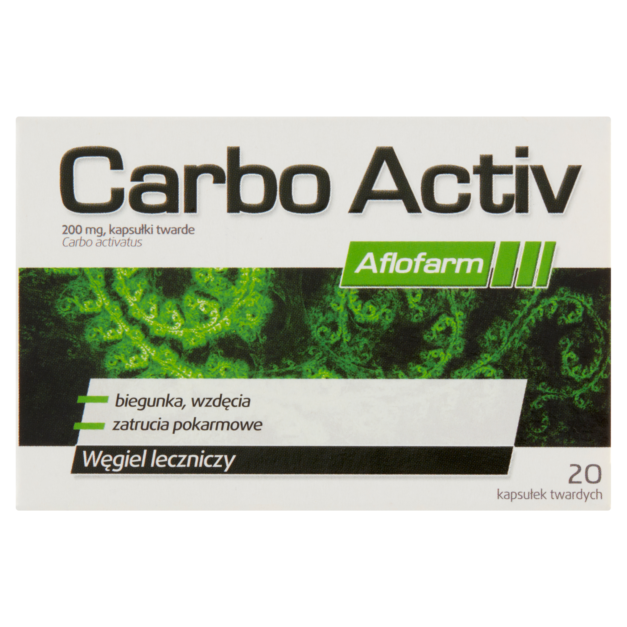 Aflofarm, Carbo Activ Węgiel leczniczy, kapsułki, 20 sztuk zdjęcie