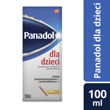 PANADOL DLA DZIECI, na różne rodzaje bólu, 100 ml