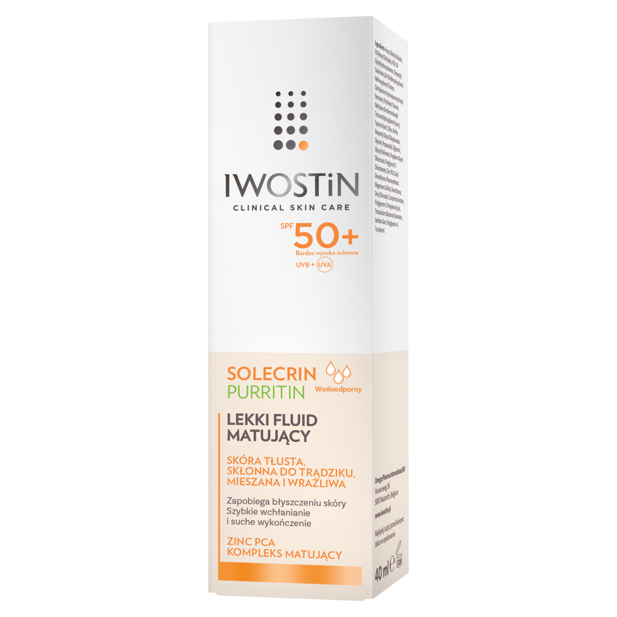 Iwostin Solecrin Purritin lekki fluid matujący SPF50+ 40 ml zdjęcie