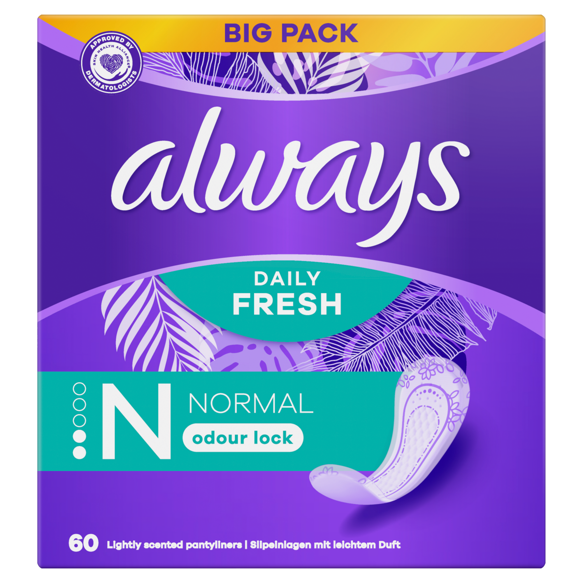 Always Dailies 3in1 Fresh&Protect Normal Wkładki higieniczne, 60 sztuk zdjęcie