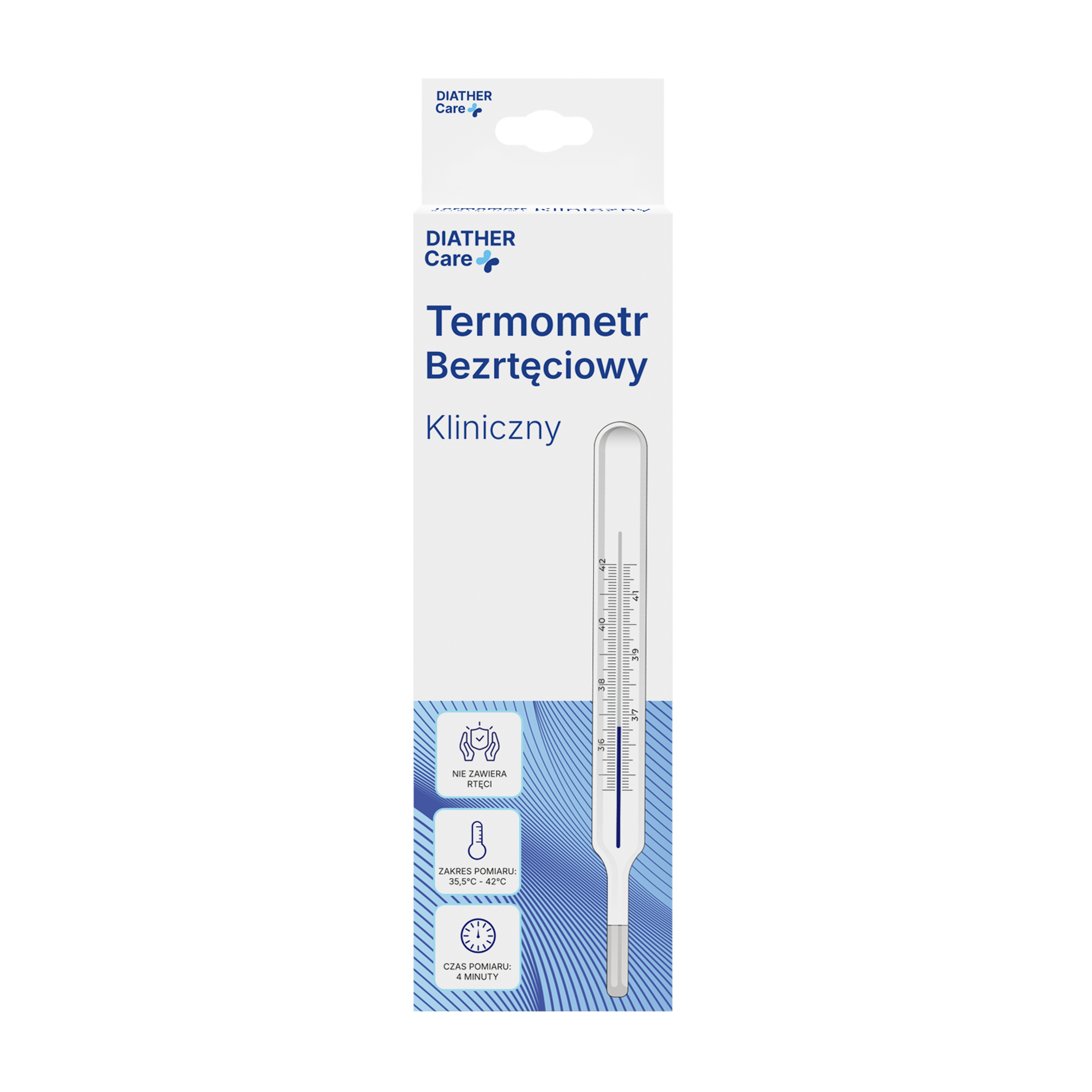 Diather, Termometr bezrtęciowy kliniczny, 1 sztuka zdjęcie