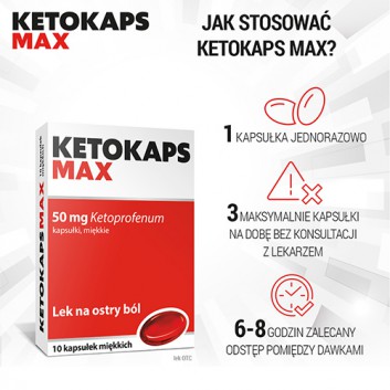 Ketokaps Max 50 mg 10 kapsułek