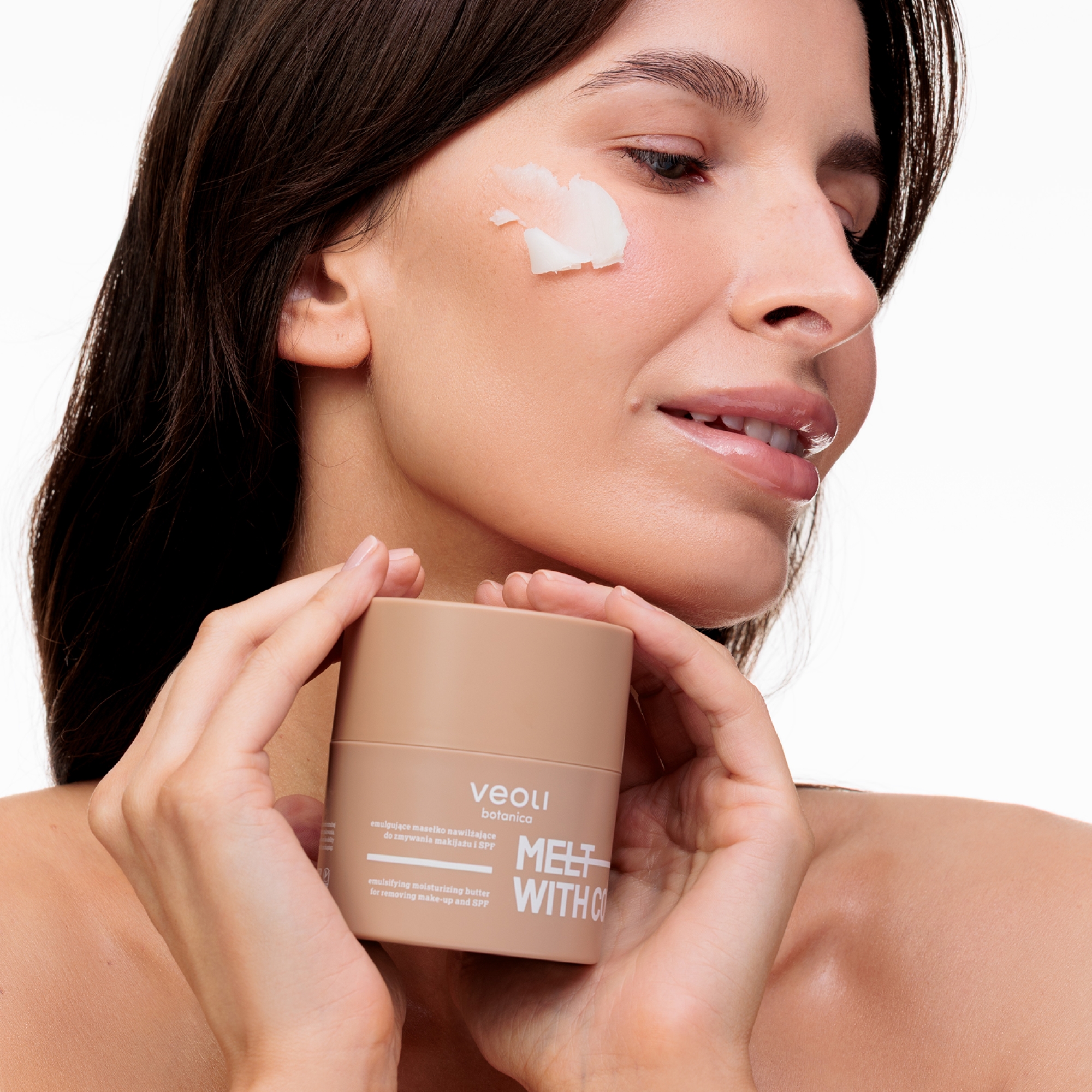 Veoli Botanica Melt With Comfort Emulgujące masełko nawilżające do zmywania makijażu i SPF, 40 g