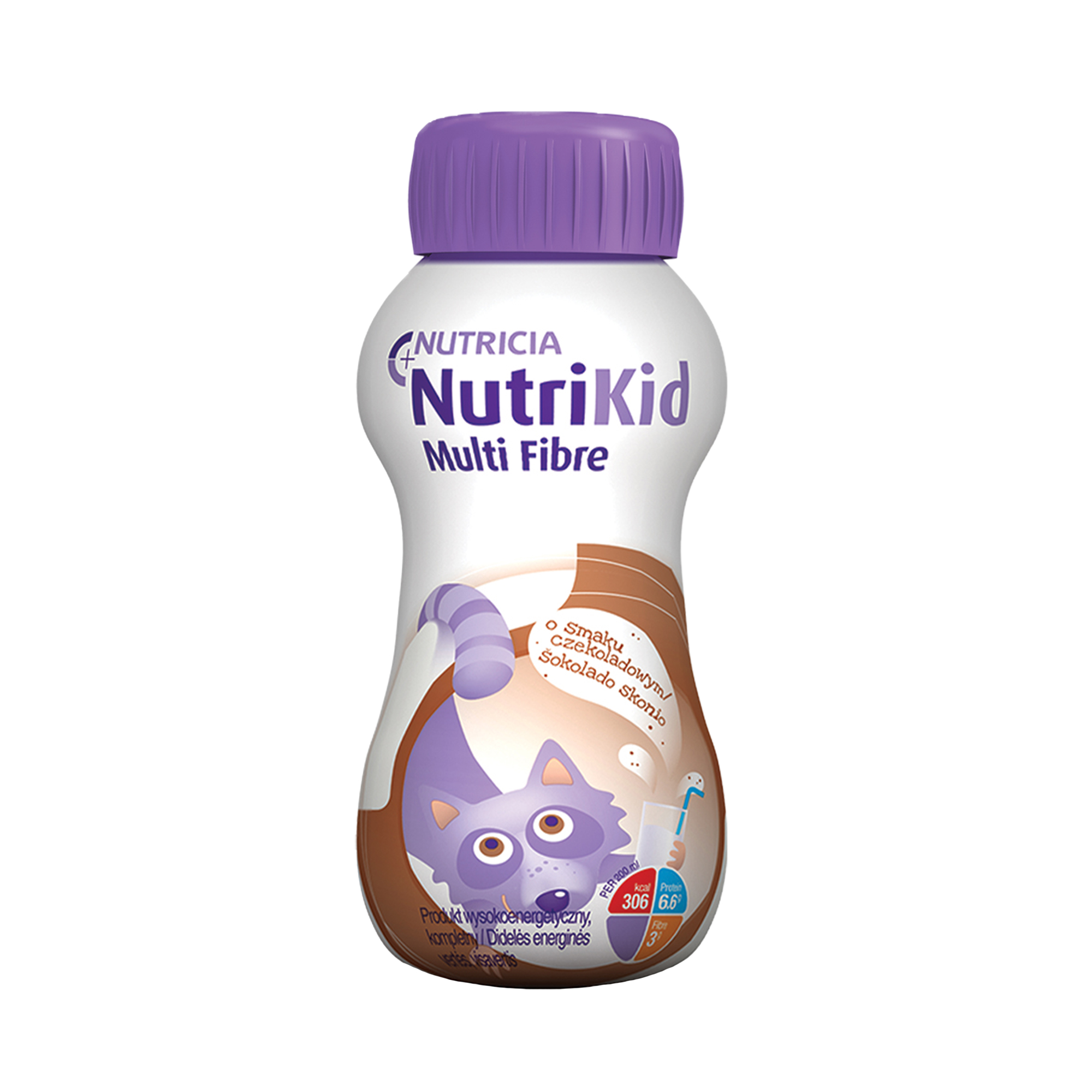 NutriKid Multi Fibre o smaku czekoladowym płyn 200 ml zdjęcie