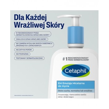 Cetaphil EM, emulsja micelarna do mycia, 500 ml