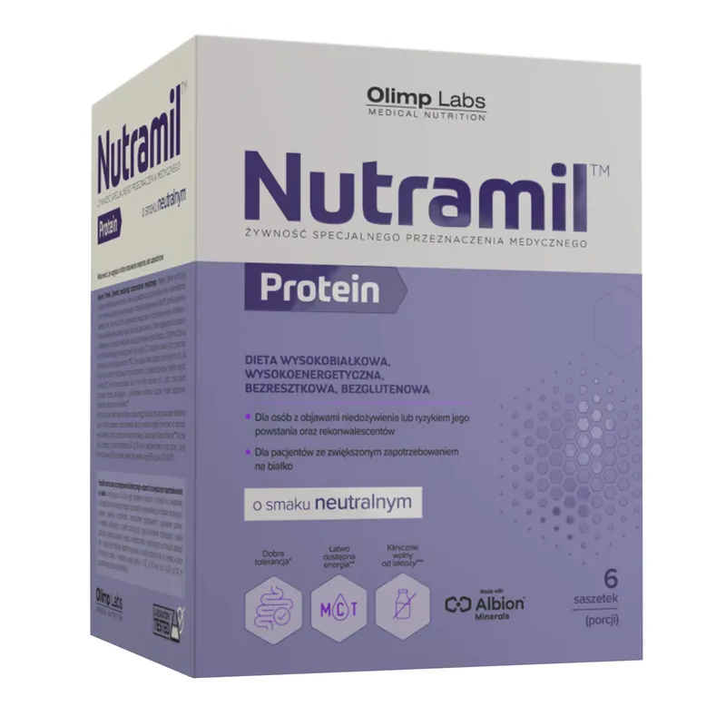Nutramil Complex Protein preparat odżywczy o smaku neutralnym, 6 saszetek zdjęcie