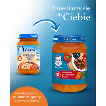Nestlé Gerber wołowinka po staropolsku z kaszą po 10 miesiącu 190 g