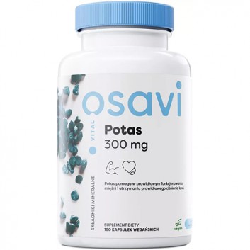 Potas 300 mg, 180 vegan kaps., cena, opinie, wskazania