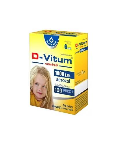 D-Vitum witamina D 1000 j.m. dla dzieci powyżej 3. roku życia, , aerozol, 6 ml zdjęcie