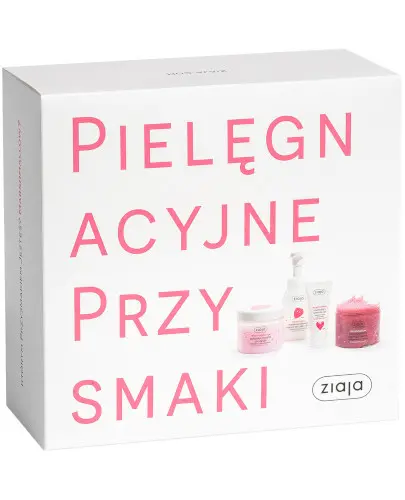 Ziaja Marshmallow peeling cukrowy 300 ml + galaretka myjąca do kąpieli 260 ml + pianka myjąca do ciała i dłoni 250 ml + krem do rąk 50 ml [ZESTAW] zdjęcie