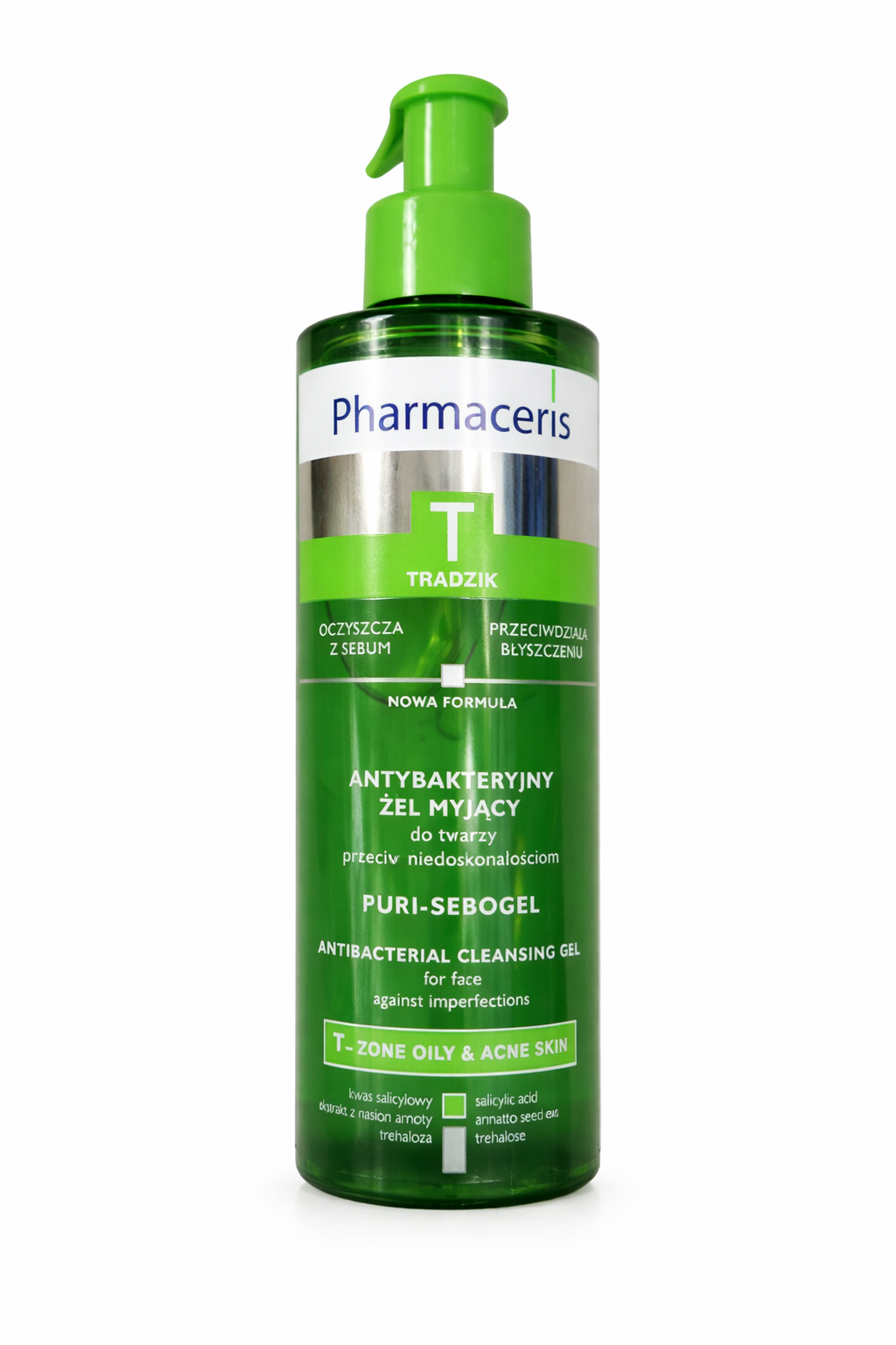 Pharmaceris T Puri-Sebogel antybakteryjny żel myjący do twarzy 190 ml