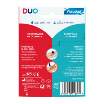 Viscoplast Duo zestaw plastrów 2 rozmiary kopertka 8 sztuk