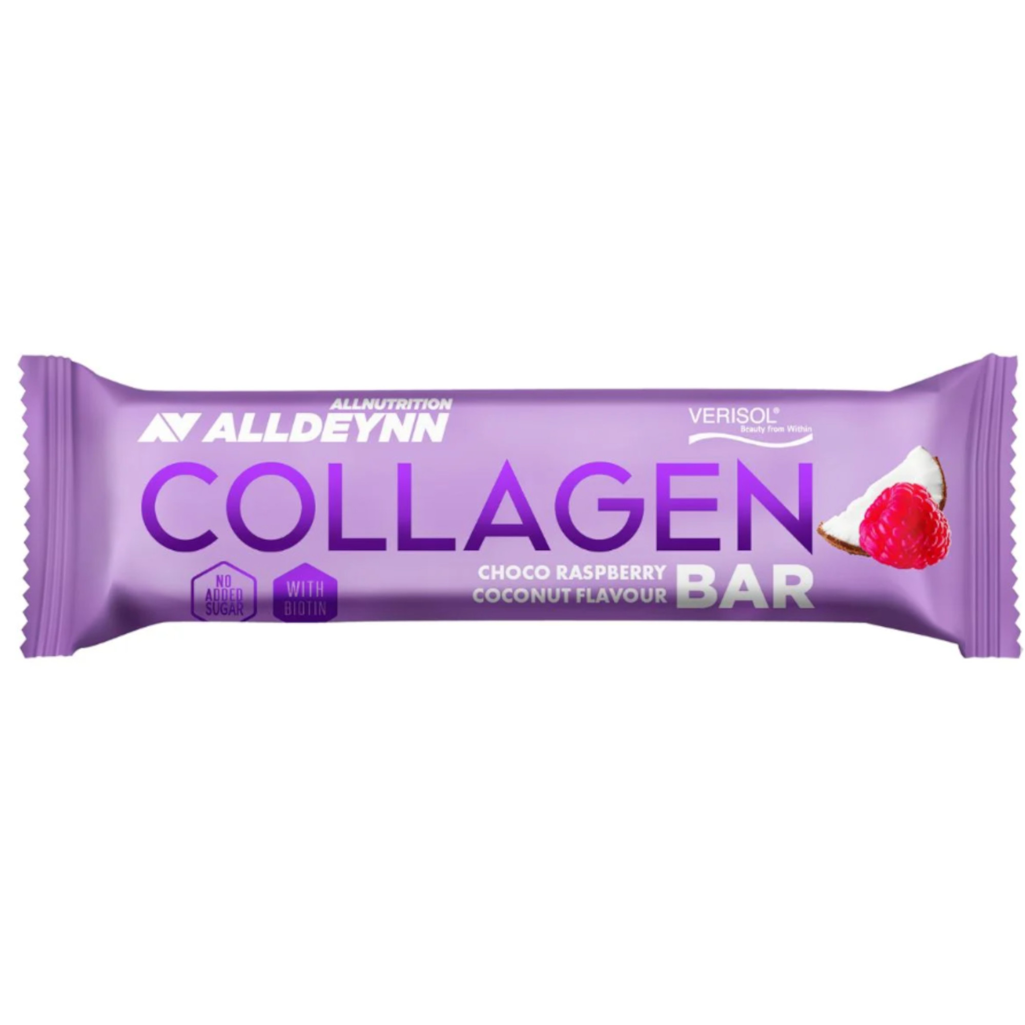 Alldeynn Collagen bar baton choco raspberry coconut flavou, 40 g  zdjęcie