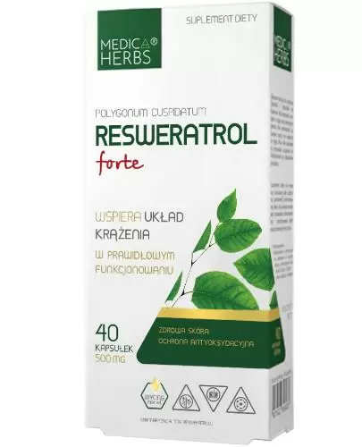 Medica Herbs Resweratrol Forte 40 kapsułek zdjęcie