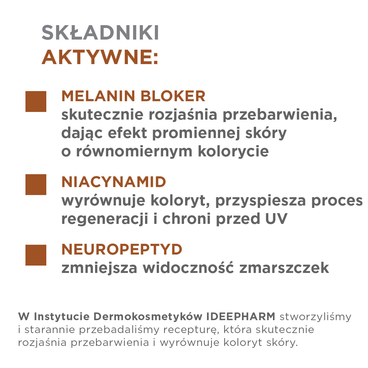 Idee Derm Krem wybielający przebarwienia z blokerem melaniny, 50 ml