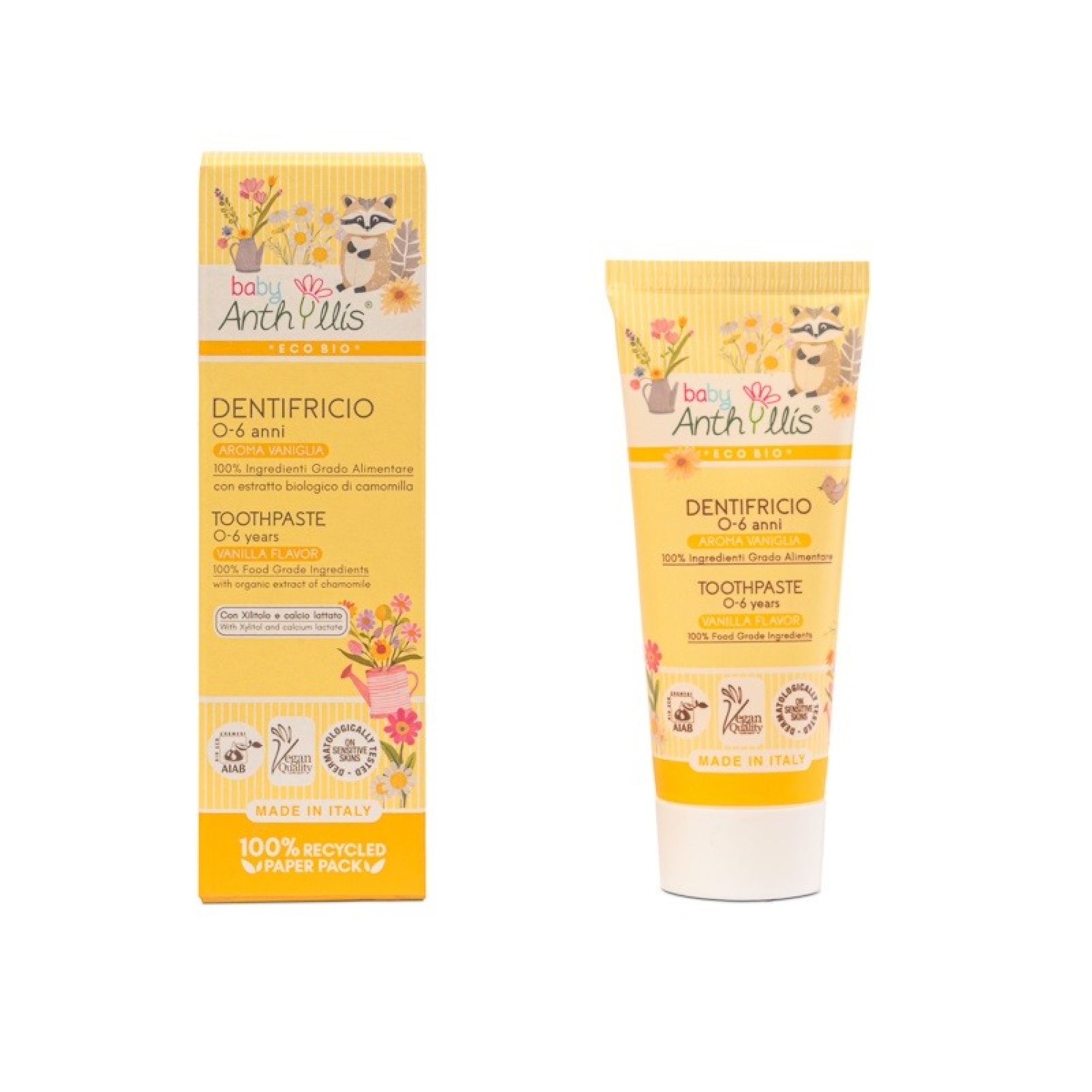 Anthyllis Baby Bio Pasta do zębów dla dzieci bez fluoru, 75 ml zdjęcie