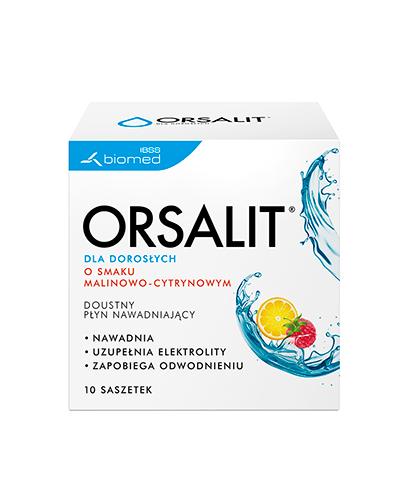 Orsalit dla dorosłych, smak malinowo-cytrynowy, proszek, saszetki, 10 sztuk zdjęcie