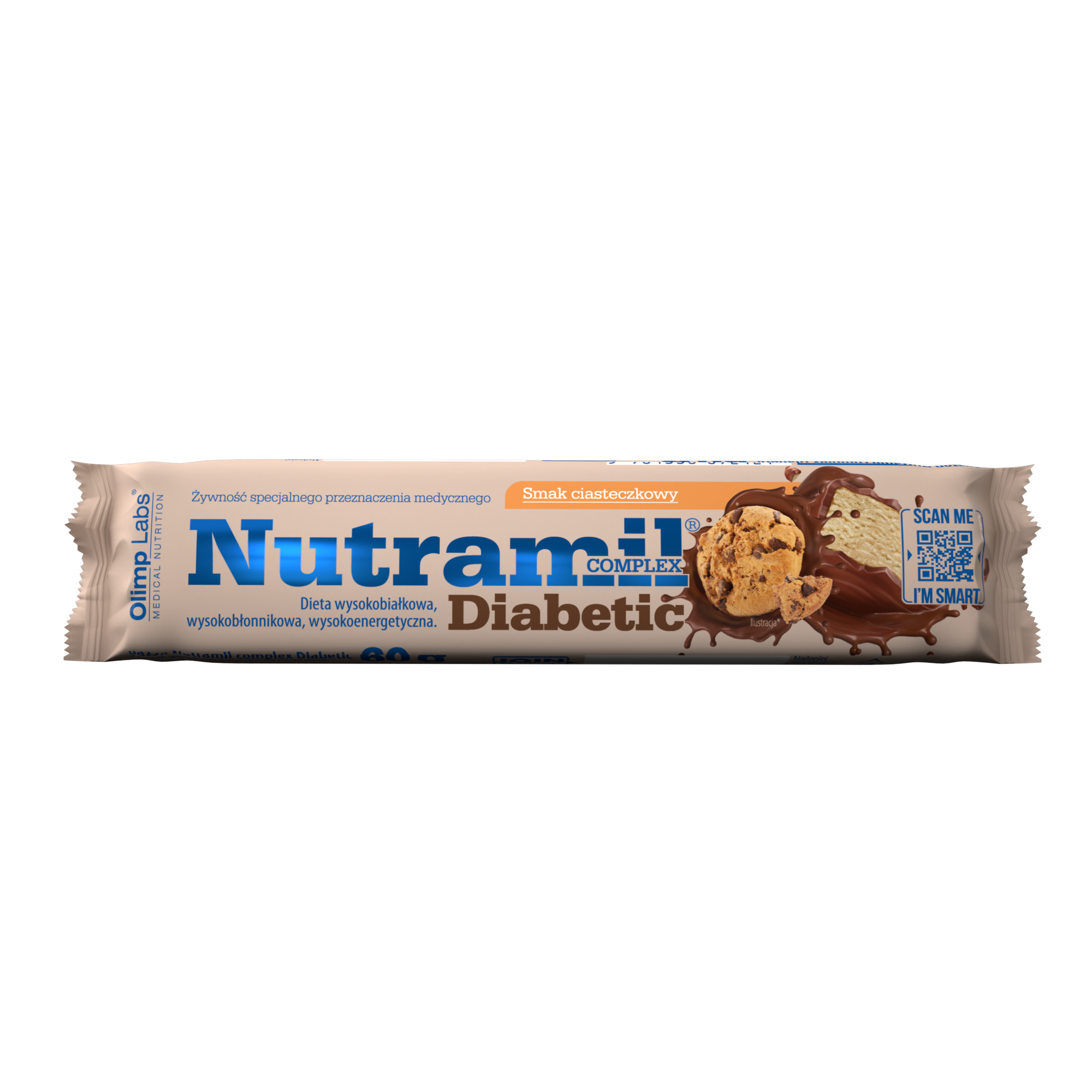 Olimp Labs, Baton Nutramil Complex Diabetic, ciasteczkowy, 60 g zdjęcie