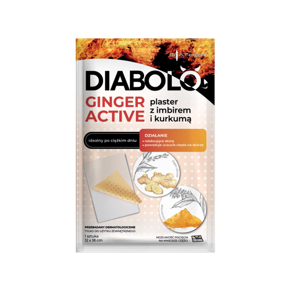 Diabolo Ginger Active Plaster z imbirem i kurkumą, 1 sztuka zdjęcie