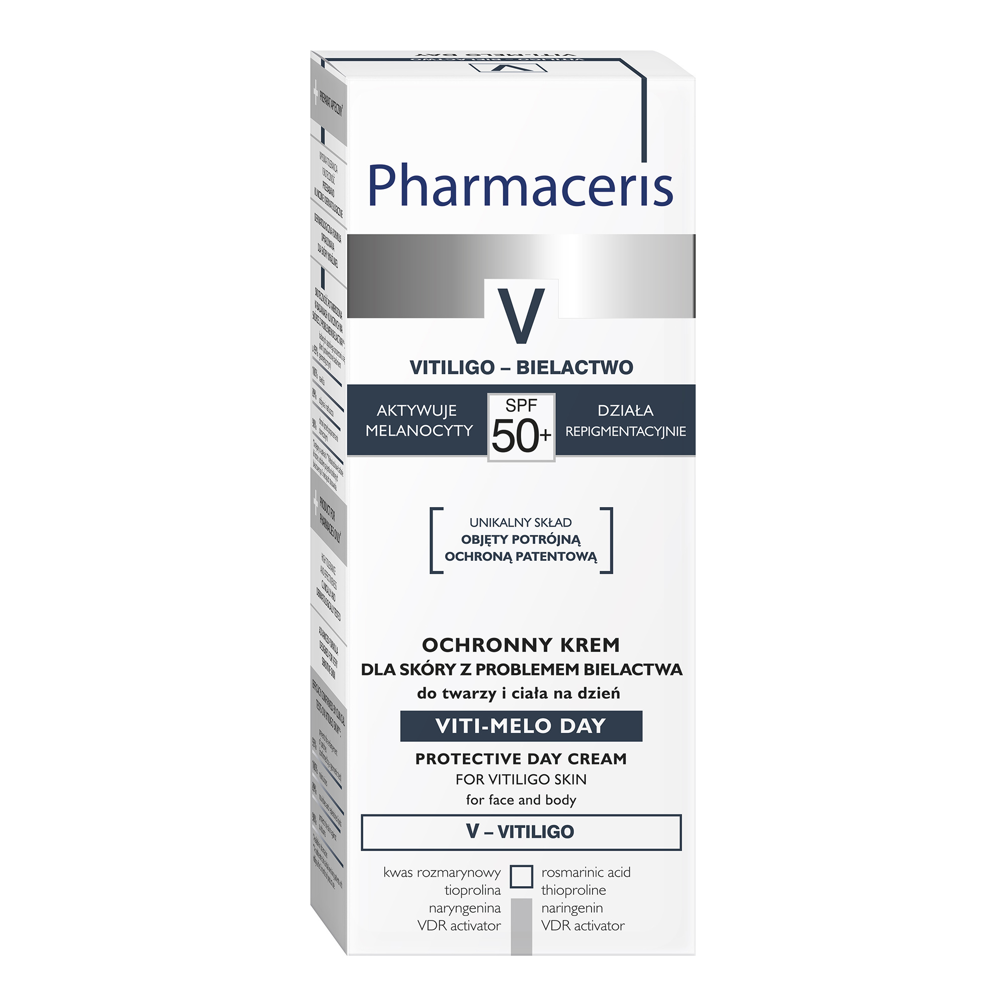Pharmaceris V Viti Melo Day, Krem ochronny dla skóry z problemami bielactwa SPF 50+, 75 ml zdjęcie