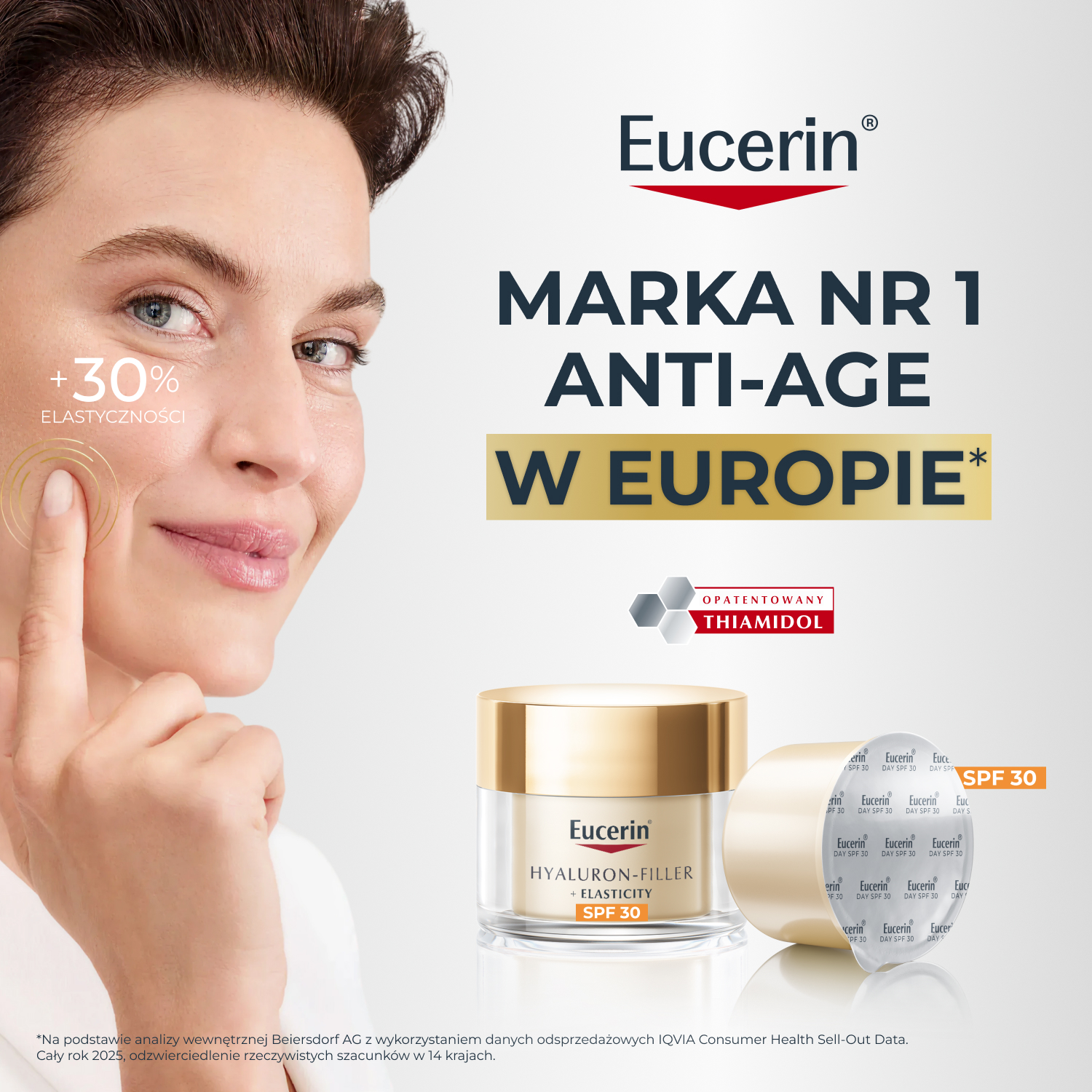 Eucerin Hyaluron-Filler + Elasticity, Zestaw Krem SPF 30, 50 ml i Krem SPF 30 Reliff, 50 ml
