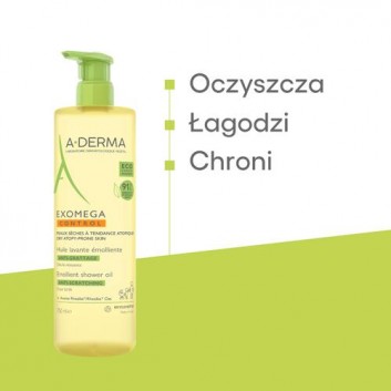 A-Derma Exomega Control, olejek emolient pod prysznic, 750 ml
