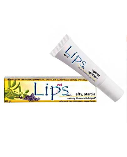 Lipskin Plus żel na afty, otarcia, zmiany śluzówki i dziąseł - 10 g - cena, opinie, właściwości zdjęcie