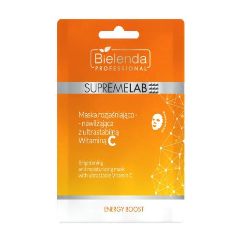 Bielenda Professional Supremelab Energy Boost, maska rozjaśniająco-nawilżająca z ultrastabilną witaminą C, 1 płat zdjęcie